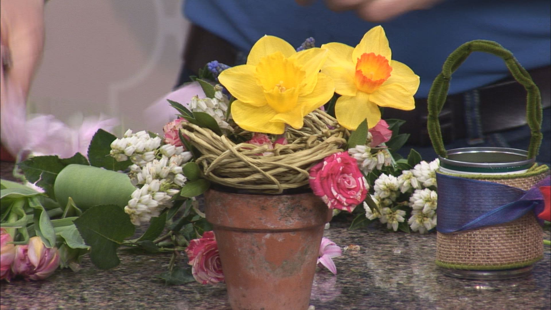 Flowers with J May Baskets