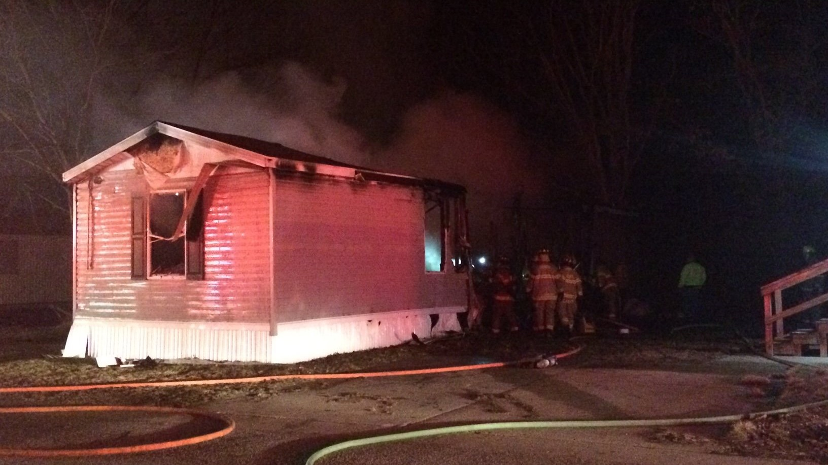 Mobile home destroyed after overnight fire near Sparta