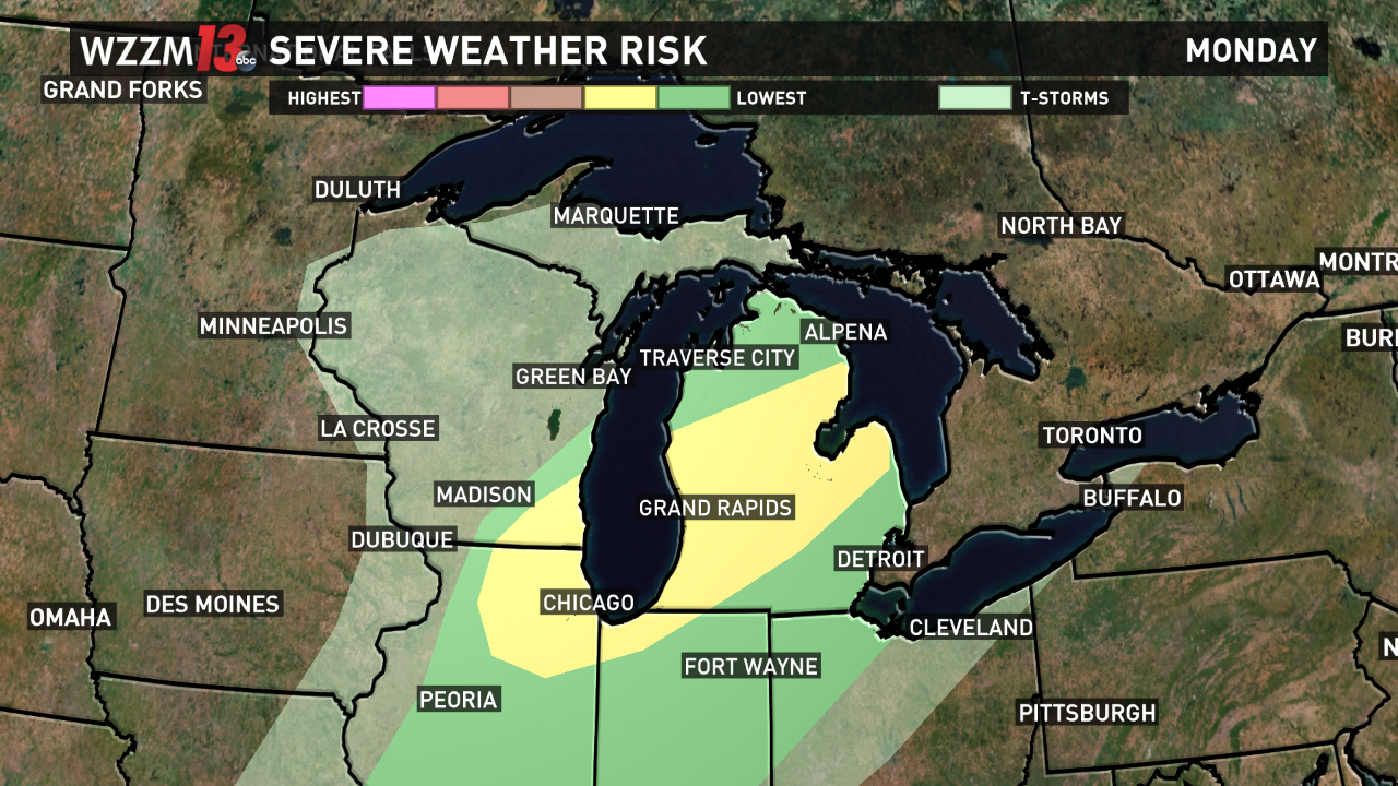 Strong to severe storms possible in West Michigan