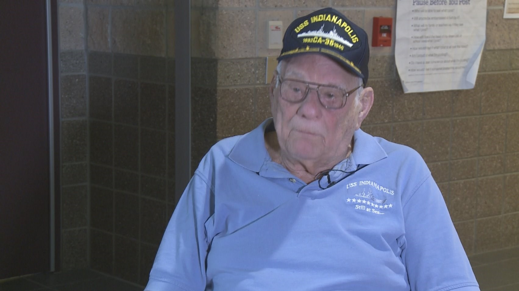 USS Indianapolis survivor says 'never give up' | WZZM13.com - WZZM