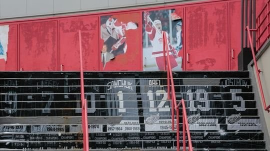 Joe Louis Arena is going through its final steps of demolition