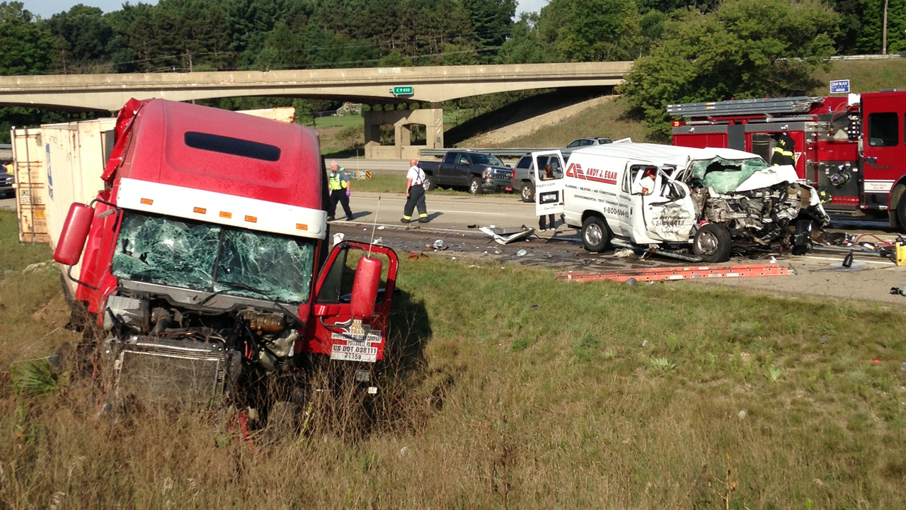 Driver killed after crossing I-94 median, crashing into semi | wzzm13.com